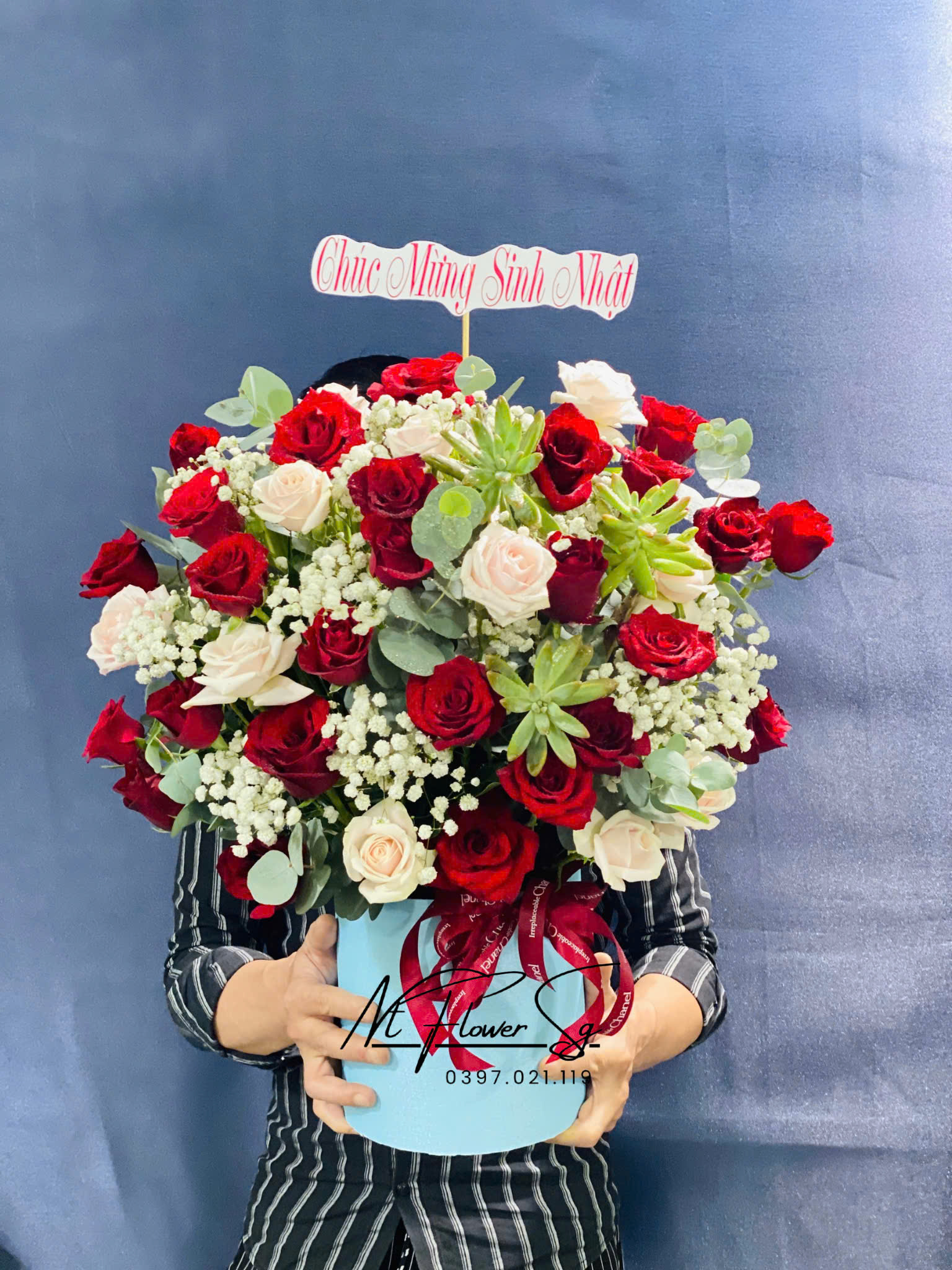 Giỏ hoa chúc mừng 095