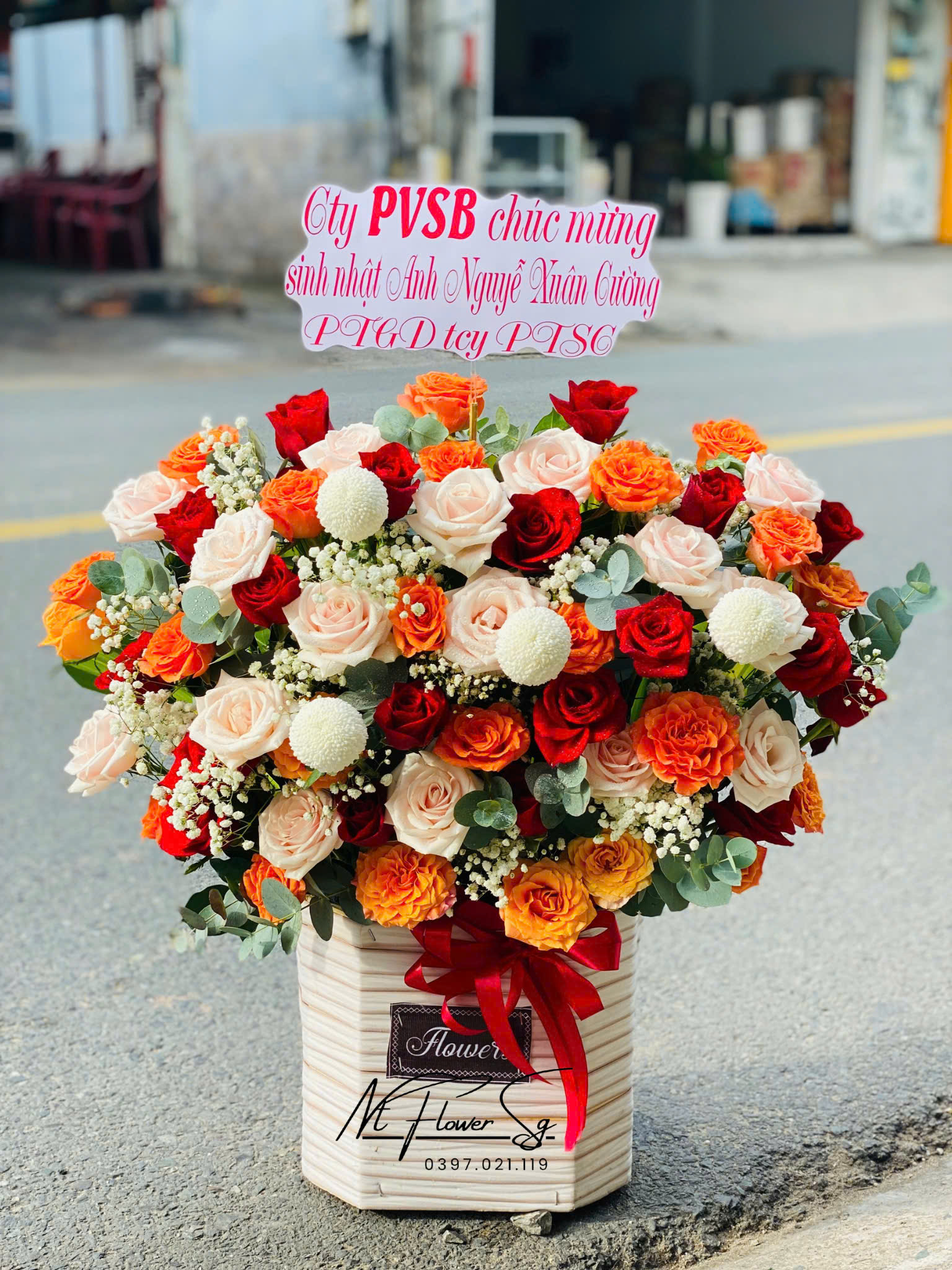 Giỏ hoa chúc mừng 098