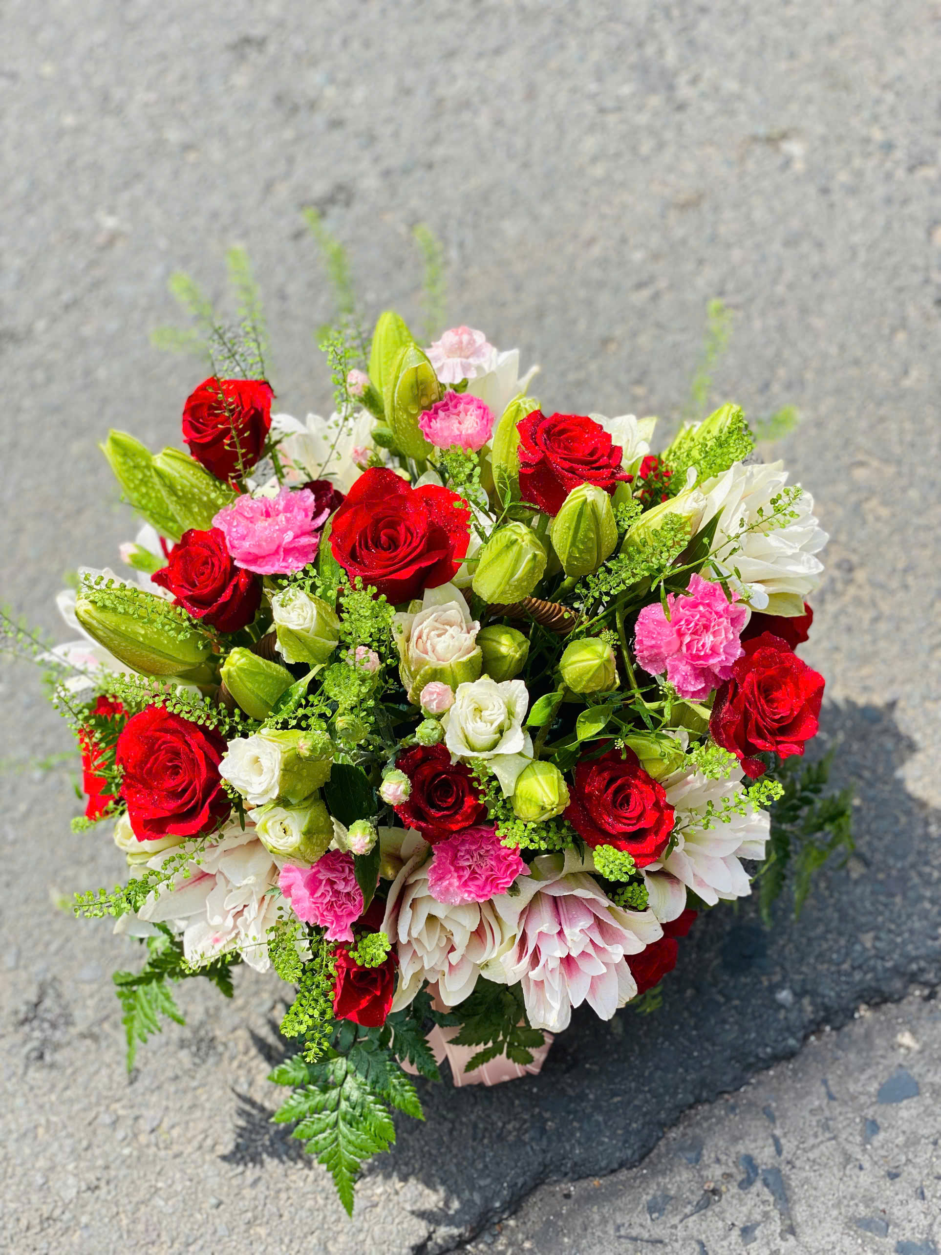 Giỏ hoa chúc mừng 0107