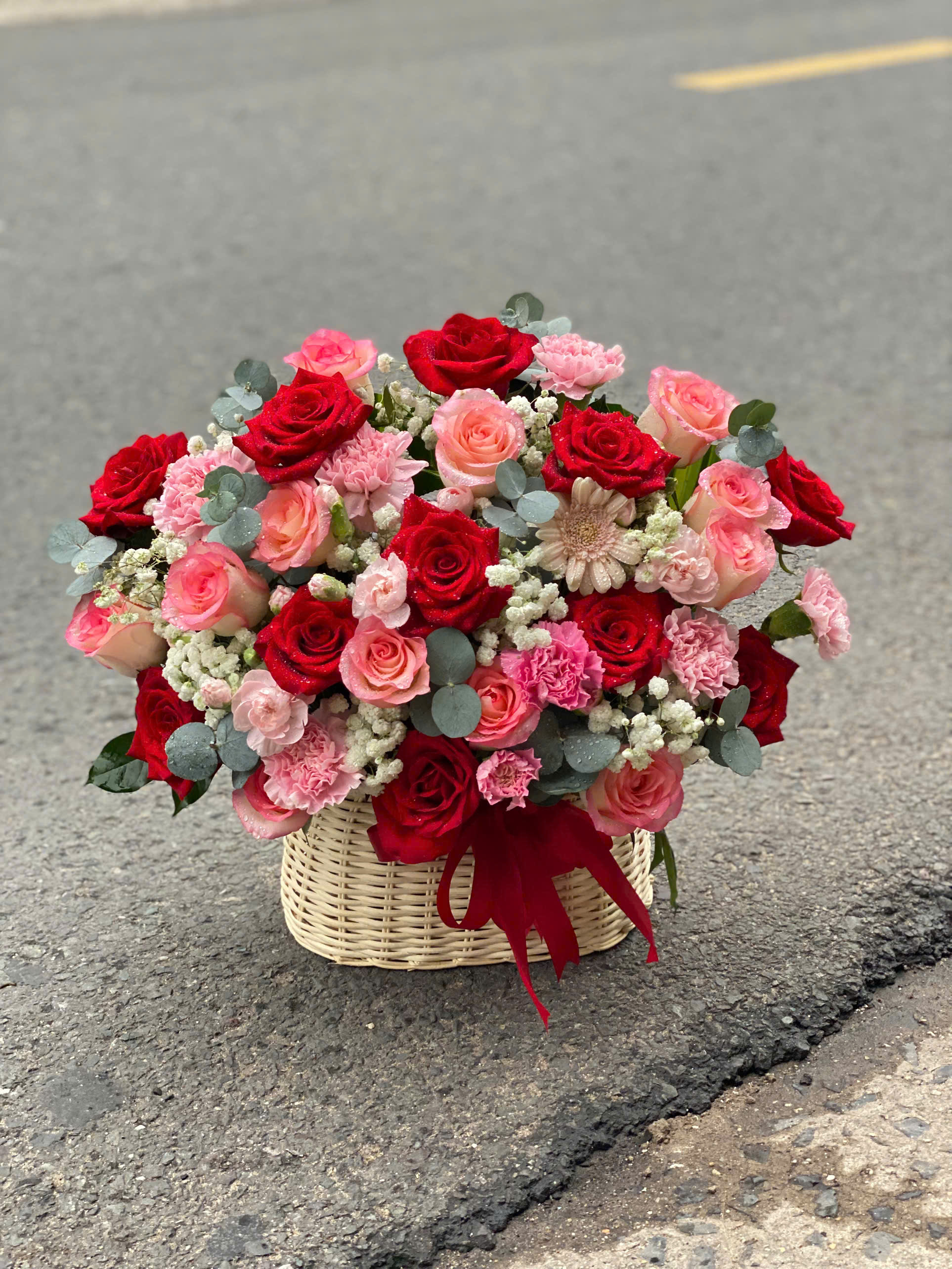 Giỏ hoa chúc mừng 0109