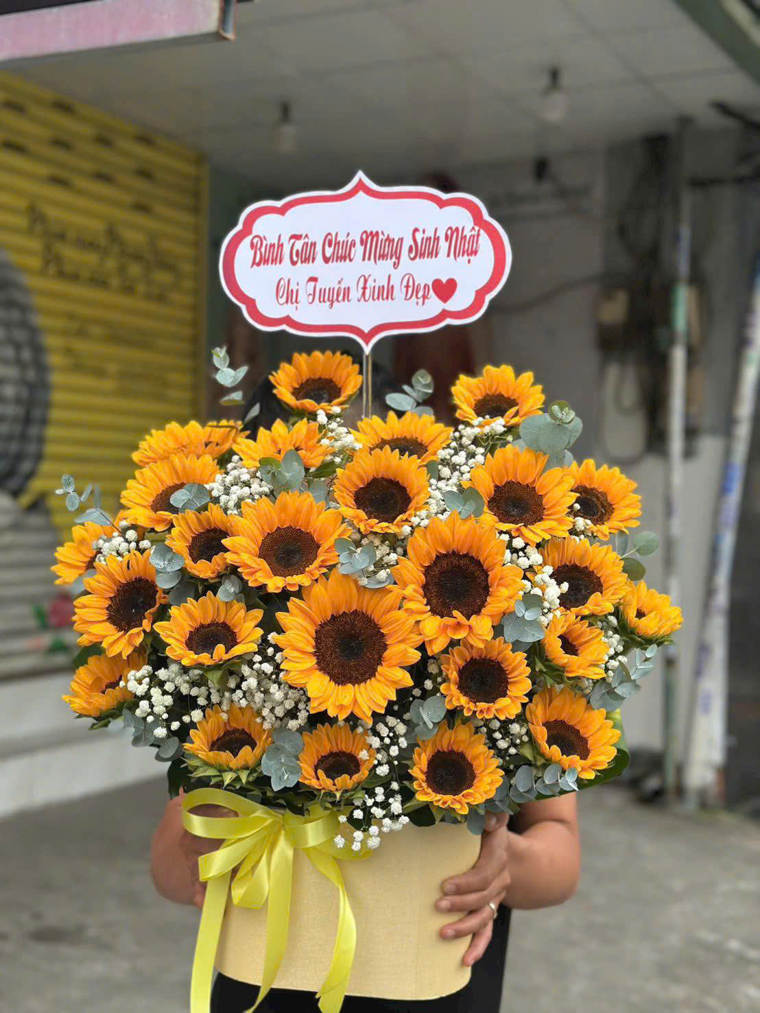 Giỏ hoa chúc mừng 0113