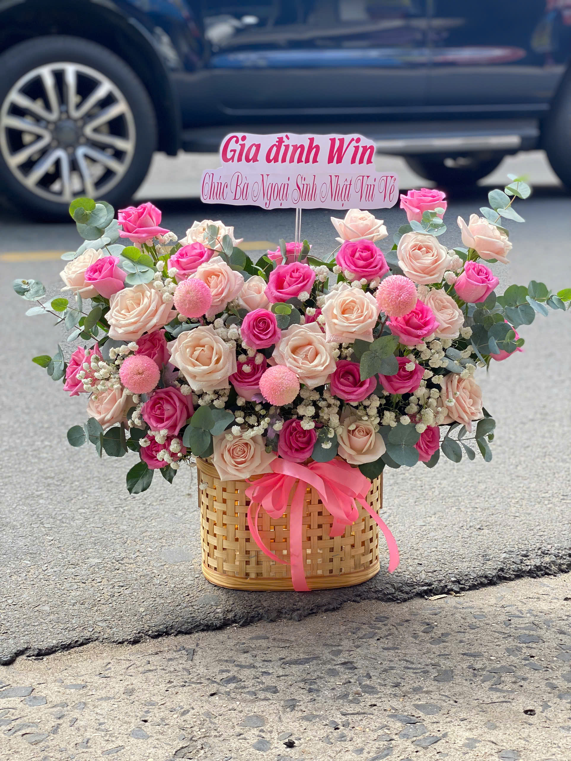 Giỏ hoa chúc mừng 0115