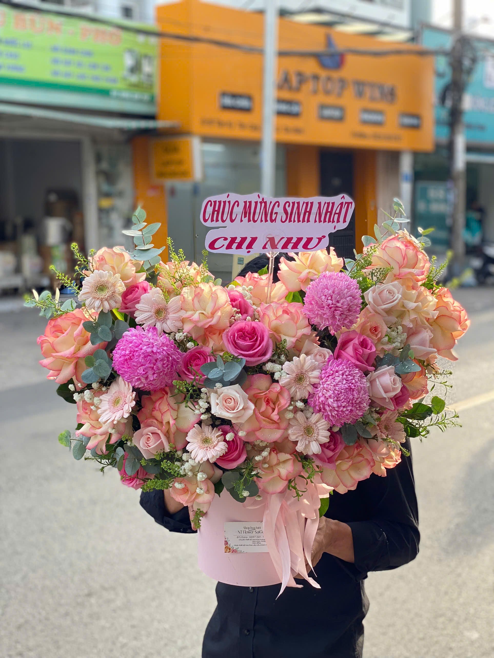 Giỏ hoa chúc mừng 0116